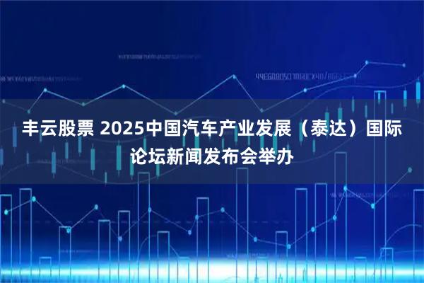 丰云股票 2025中国汽车产业发展（泰达）国际论坛新闻发布会举办